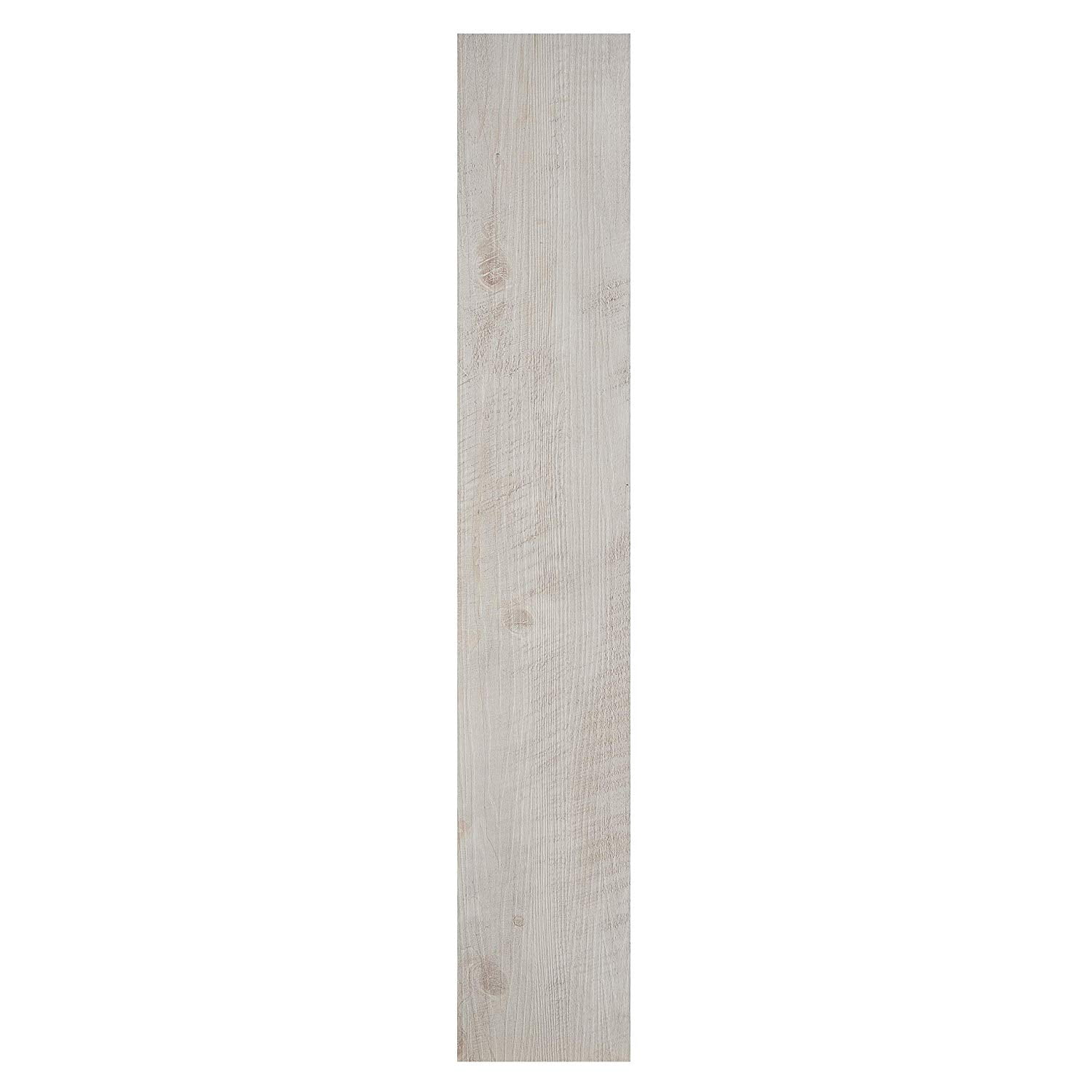 PowerSellerUSA Luxury Peel & Stick Semi-Gloss Wood Look 2.0mm Vinyl Floor Planks, Easy DIY Installation, Water Resistant, 6"x36", 1-Pack 10 Planks, Country White