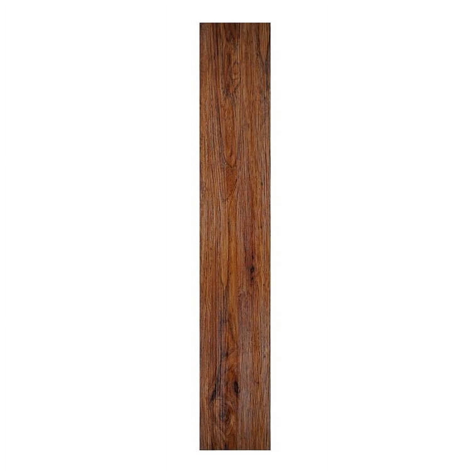 PowerSellerUSA Luxury Peel & Stick Semi-Gloss Wood Look 2.0mm Vinyl Floor Planks, Easy DIY Installation, Water Resistant, 6"x36", 1-Pack 10 Planks, Classic Oak