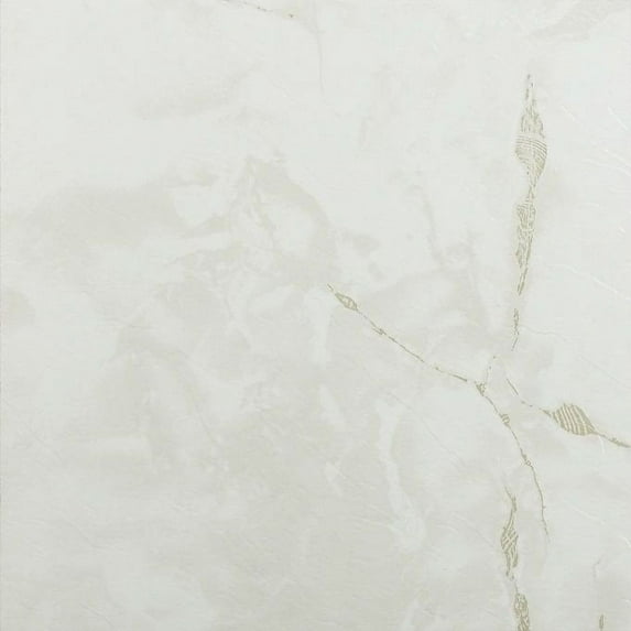 PowerSellerUSA Marble White & Gray Marble Vinyl Floor Tiles Self Stick Peek Flooring 12'' x 12'' 2-Pack (40 Pieces)