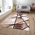 thumbnail image 1 of PowerSellerUSA Modern Area Rug with Classic Geometric Design, 5'2" x 7'4" Non-Slip Low-Pile Spot Clean with Polypropylene Area Rugs for Bedroom, Farmhouse, and Living Room Decor, Gold, 1 of 1