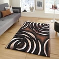 thumbnail image 1 of PowerSellerUSA Modern Area Rug with Classic Swirls Design, 7'8" x 10'7" Non-Slip Low-Pile Spot Clean with Polypropylene Area Rugs for Dining Room, Bedroom, and Living Room Decor, Coffee, 1 of 1