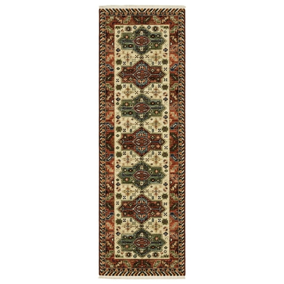 PowerSellerUSA Moretti Overture Collection Premium Wool Blend Southwestern Area Rug, Washable Modern Area Rug with Traditional Geometric Design, Non-Slip Low-Pile Spot Clean Rugs for Home Décor
