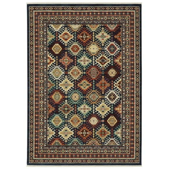 PowerSellerUSA Moretti Overture Collection Premium Wool Blend Southwestern Area Rug, Washable Modern Area Rug with Traditional Geometric Design, Non-Slip Low-Pile Spot Clean Rugs for Home Décor