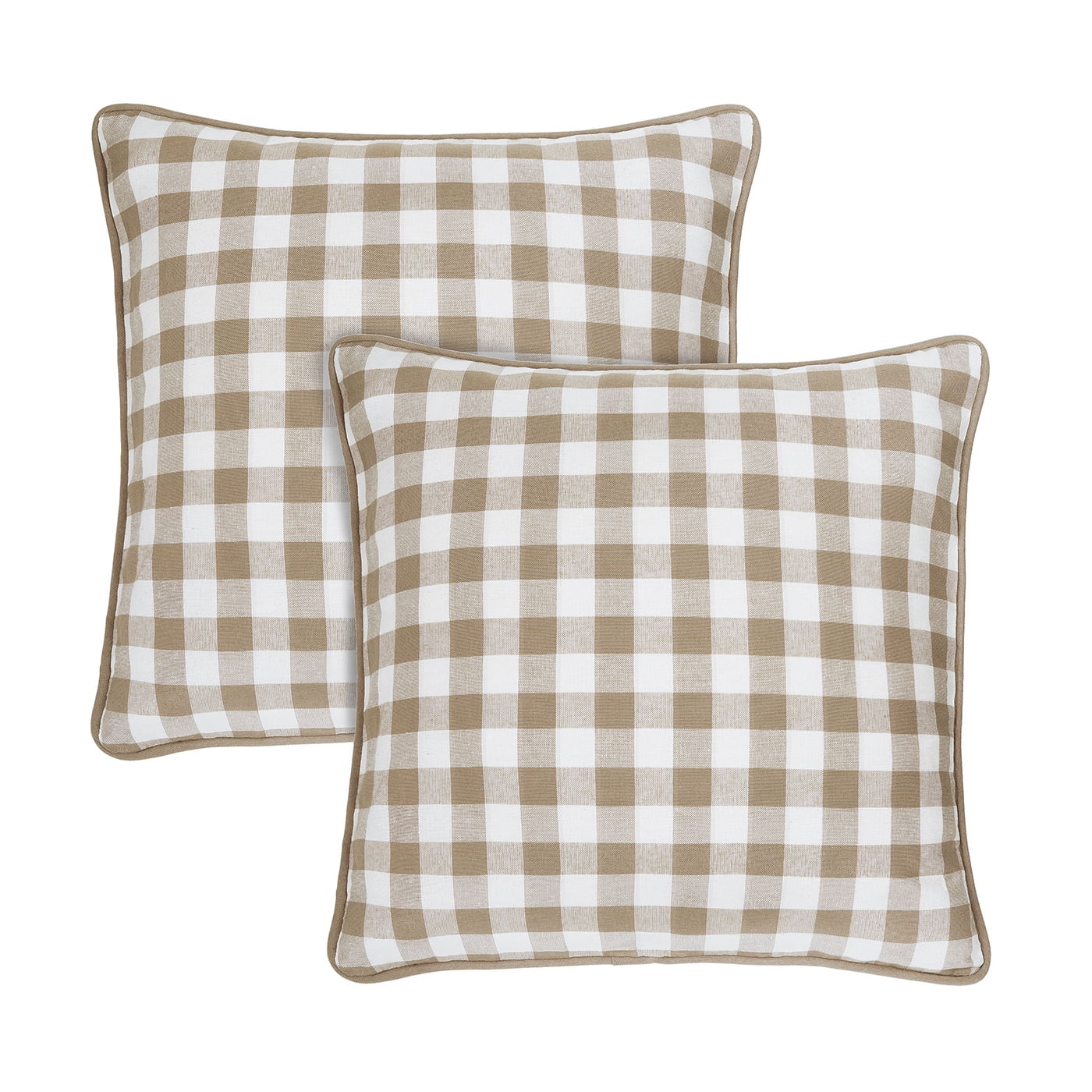 PowerSellerUSA Plaid Farmhouse Pillow Covers 18x18 Standard Throw