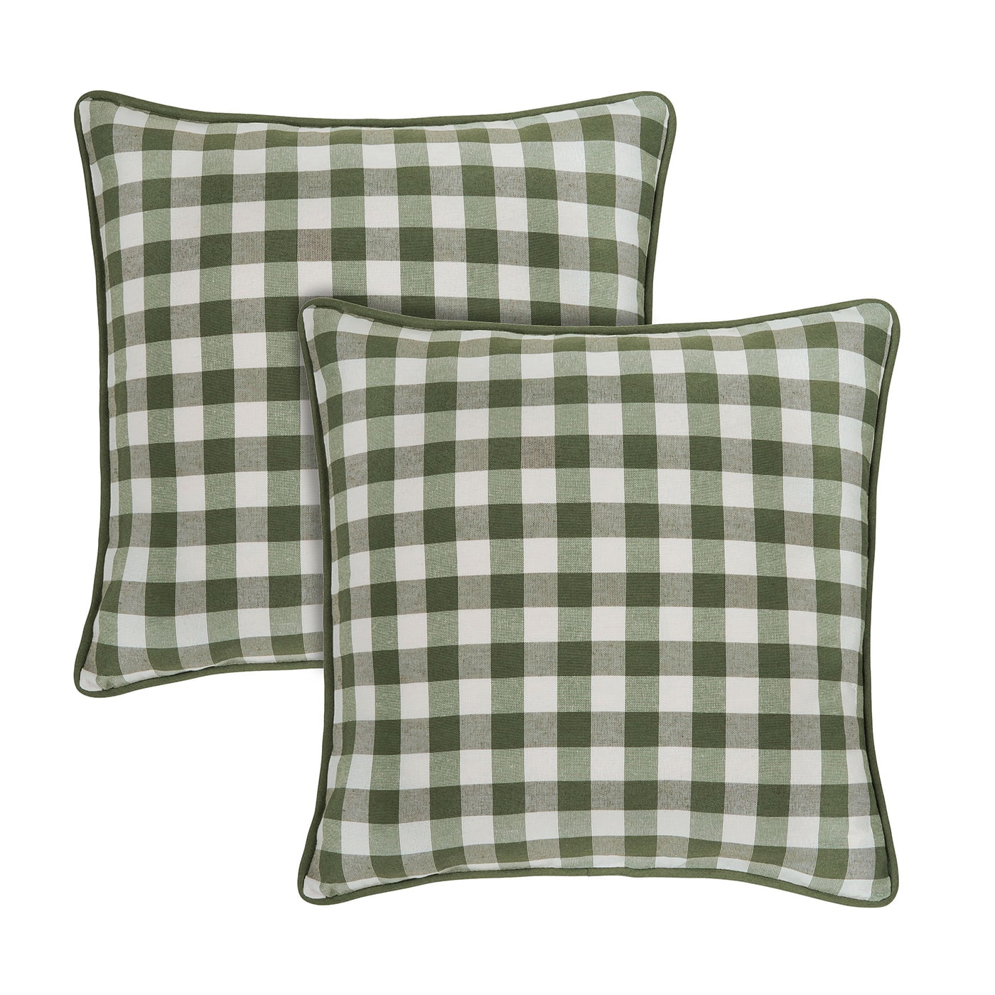 PowerSellerUSA Plaid Farmhouse Pillow Covers 18x18 Standard Throw Pillow Cases, Buffalo Checked