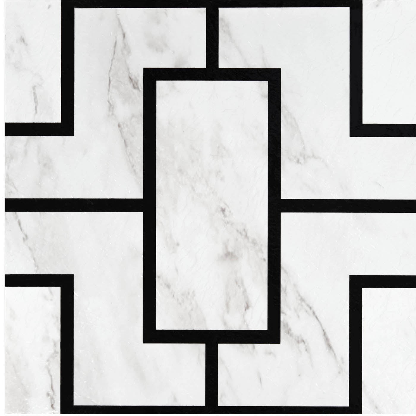 PowerSellerUSA SelfStick Vinyl Modern Geometric Floor Tiles Ultra