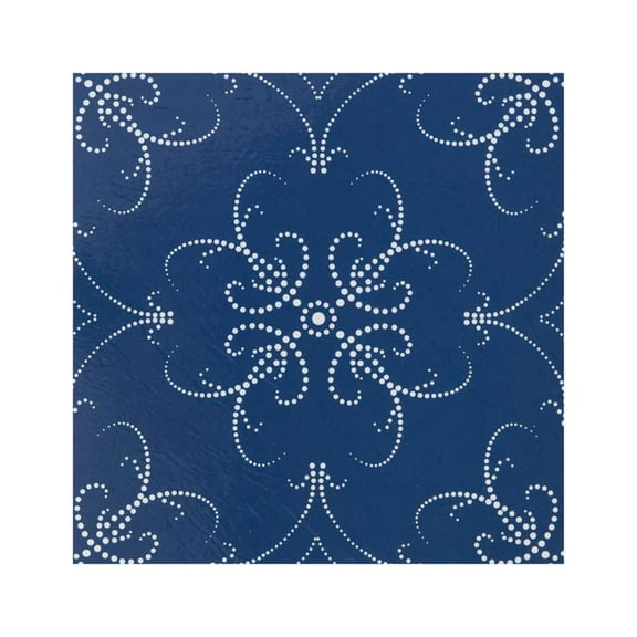 PowerSellerUSA Self-Stick Vinyl Modern Geometric Floor Tiles Ultra Durable 1.5mm Thick Tiles, 1-Pack/20 Square Ft., 12" x 12", Blue Pearl