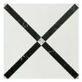 thumbnail image 1 of PowerSellerUSA Self-Stick Vinyl Modern Geometric Floor Tiles Ultra Durable 1.5mm Thick Tiles, 2-Pack/40 Square Ft., 12" x 12", Black/White Criss Cross, 1 of 8