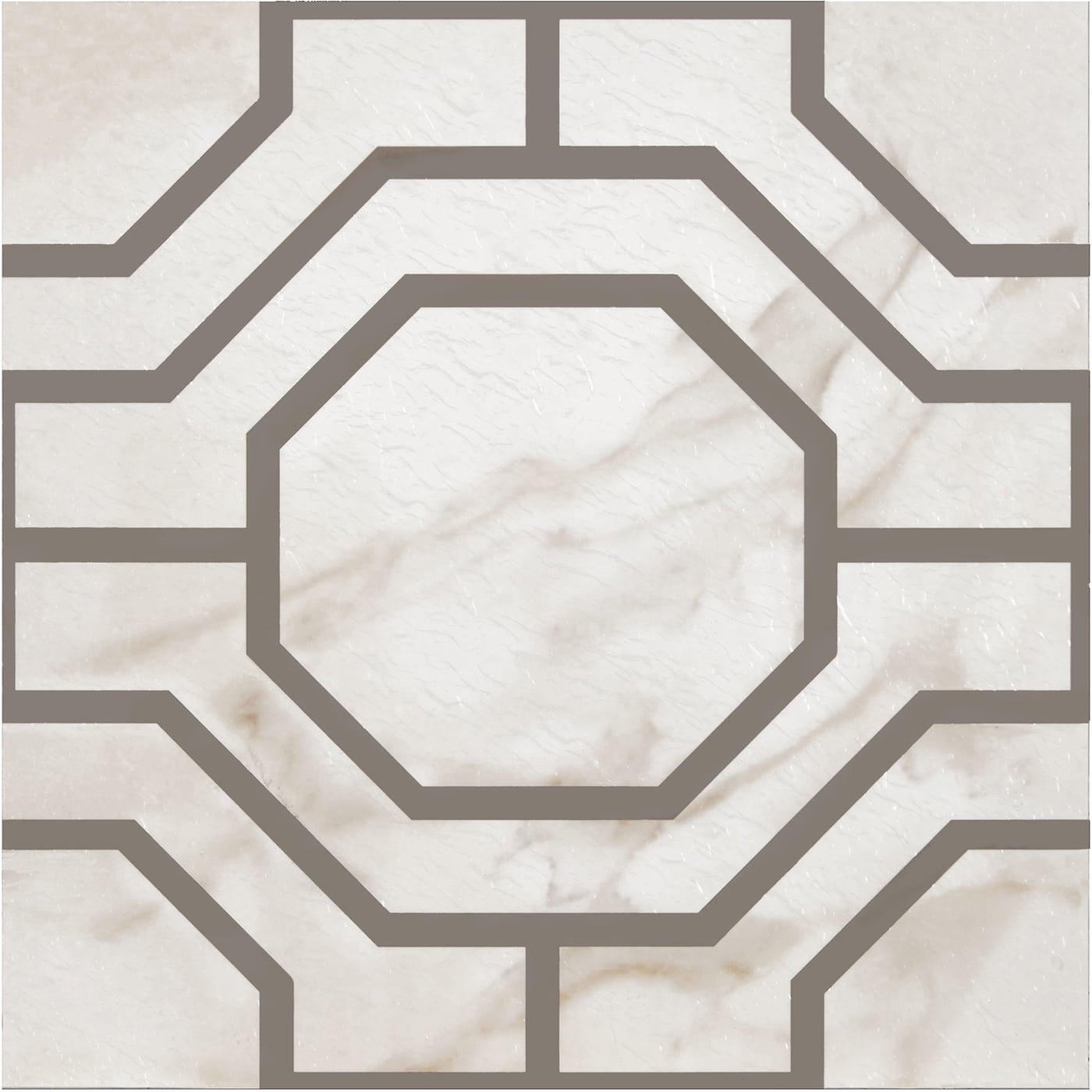 PowerSellerUSA SelfStick Vinyl Modern Geometric Floor Tiles Ultra
