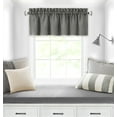 thumbnail image 1 of PowerSellerUSA Stitch Embroidery Borders Window Kitchen Valance, 58W x 14L inches Curtains Valance with Rod Pocket Holding, Polyester Material Short Window Curtain Valance for Kitchen Decor, Grey, 1 of 2