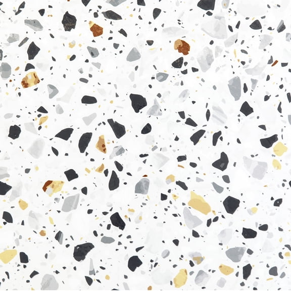 PowerSellerUSA Tivoli Self Adhesive Vinyl Floor Tiles, 45 Pcs Contemporary Peel and Stick Tile, 12" x 12" Square DIY Flooring Tiles for Kitchen, Bedroom, Bathroom - Mosaic
