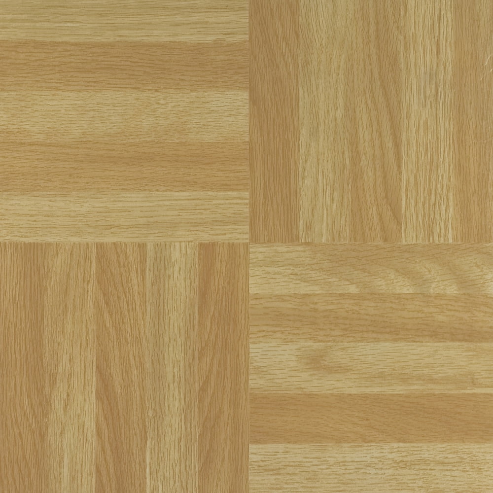 Tivoli Light Brown Self-Adhesive Vinyl Floor Tiles, 12" x 12"