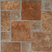 PowerSellerUSA Vinyl Self Adhesive Floor Tiles, 12x12 inches with 1.2 mm Thick 80-Pieces Contemporary Design Peel and Stick Floor Tile Stickers, Square Flooring