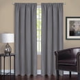thumbnail image 1 of PowerSellerUSA Window Curtains, Set of 2 Panels Solid Thermal Insulated Window Curtains, Energy Efficient 100% Blackout Privacy Curtain, Textured Panels for Bedroom Living Room, 1 of 3
