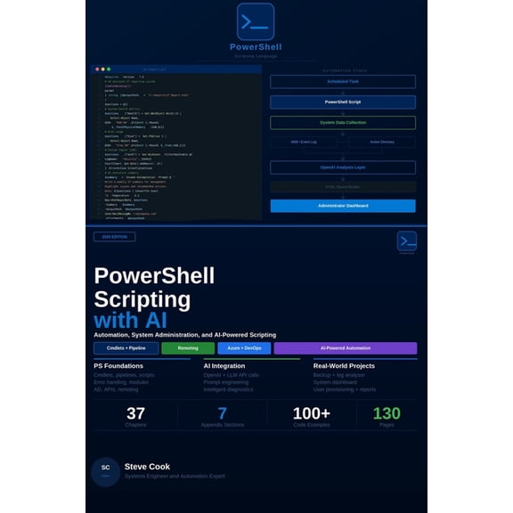 PowerShell Scripting with AI: A Complete Beginner's Guide to Automation, System Administration, and AI-Powered Scripting, (Paperback)