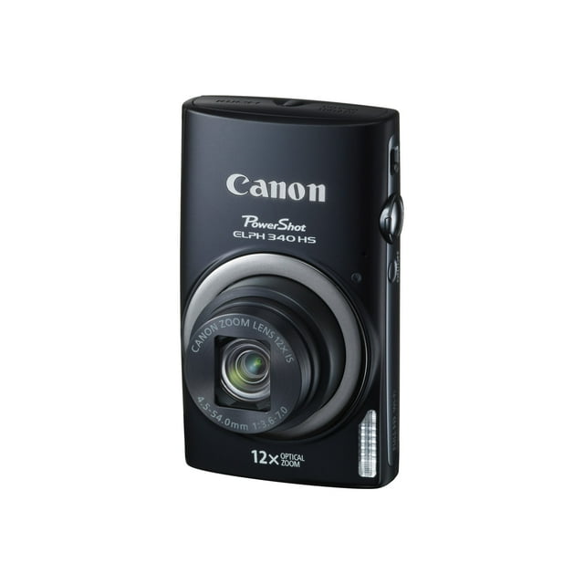 Canon PowerShot ELPH 340 HS - Digital camera - compact - 16.0 MP - 1080p - 12x optical zoom - Wireless LAN - black