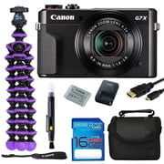Pixibytes G7 X Mark II Touchscreen 4.2x Digital Zoom 20.1MP CMOS Image Sensor Point & Shoot Digital Camera Bundle with 16GB Memory Card, Black, 1