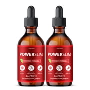 PowerSlim Drops Liquid Supplement, Power Slim Supplement, All Natural Formula, Overall Wellness & Energy 60 mL 2 Pack