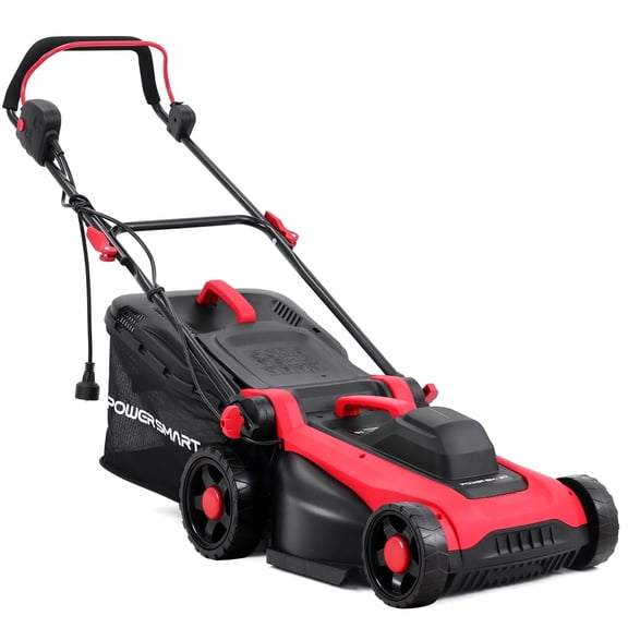 PowerSmart 14" 120V 13A 2-in-1 Electric Corded Push Lawn Mower, Easy Handling