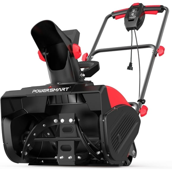PowerSmart 18-inch Corded Electric Snow Blower , Snow Thrower with 120V 15-Amp Motor, 700lbs/min