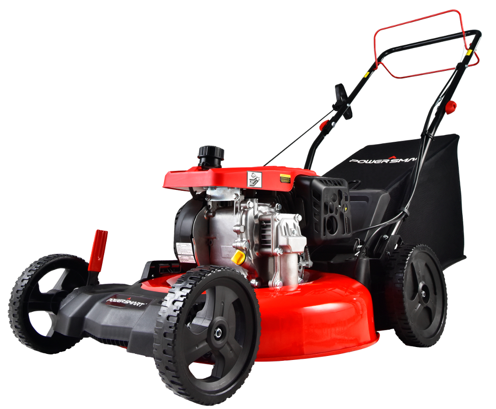 PowerSmart 209CC engine 21" 3-in-1 Gas Self Propelled Lawn Mower DB2194SH with 8" Rear Wheel, rear Bag, Side Discharge and Mulching - image 1 of 6