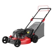 PowerSmart 21-Inch 3-in-1 Gas Lawn Mower, 6-Height Adjustment, 22in Cutting Deck for Small to Medium Yards