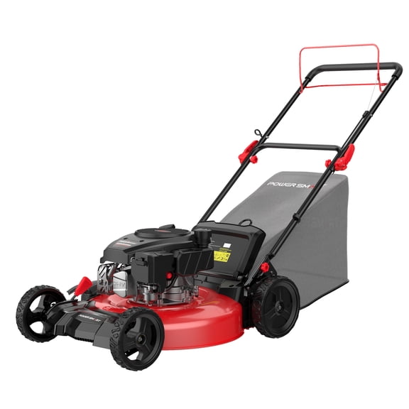 PowerSmart 21-Inch 3-in-1 Gas Lawn Mower, 6-Height Adjustment, 22in Cutting Deck for Small to Medium Yards