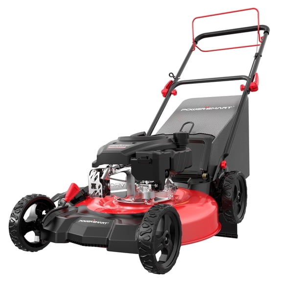 PowerSmart 21-Inch 3-in-1 Gas Lawn Mower, 6-Height Adjustment, 22in Cutting Deck for Small to Medium Yards