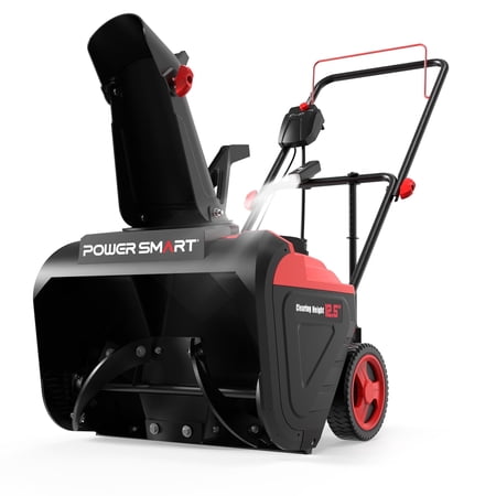 PowerSmart 21-inch Electric Snow Blower, Corded Single Stage Snow Thrower, 15-Amp, with LED Light