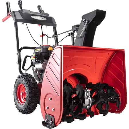 PowerSmart 24" 212cc Self Propelled Gas Snow Blower, 120V Electric Start