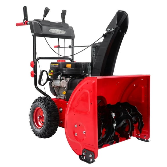 PowerSmart 24'' Gas Snow Blower, 212cc Self-Propelled Snow Thrower, Corded Electric Start, DB7108B