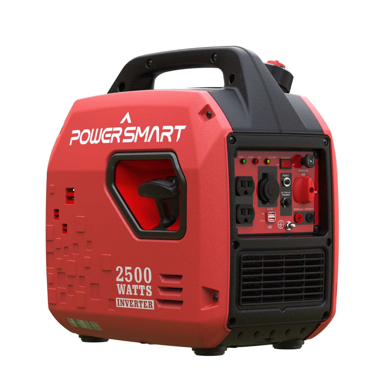 PowerSmart 2500W Portable Inverter Gas Generator，Super Quiet，Low Oil Shutdown, Ultra Lightweight for Camping - image 1 of 8