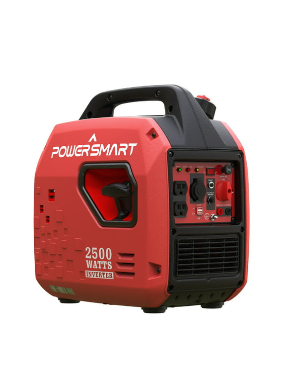 PowerSmart 2500W Portable Inverter Gas Generator，Super Quiet，Low Oil Shutdown, Ultra Lightweight for Camping