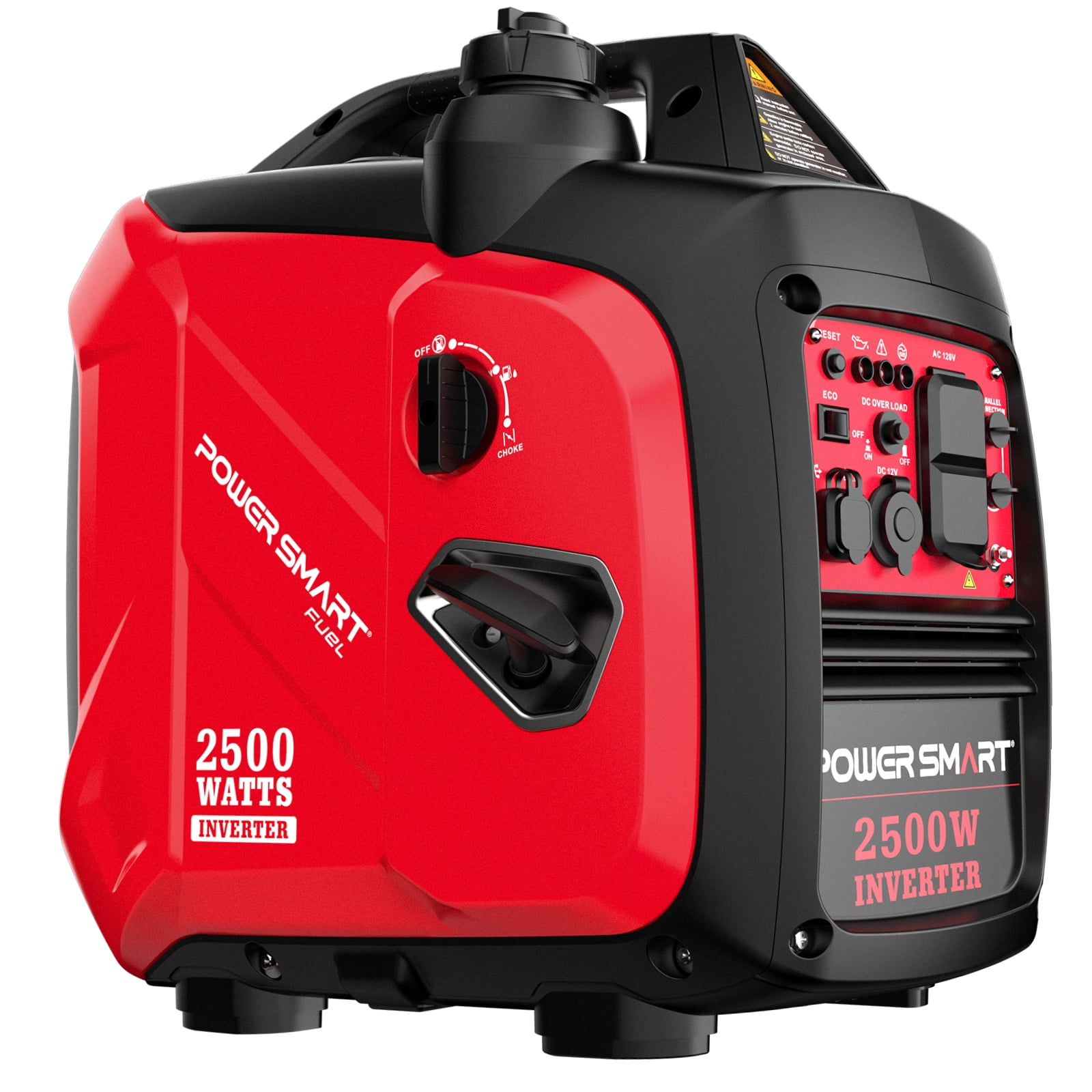 PowerSmart 2500W Portable Inverter Gas Generator, Super Quiet, Low Oil Shutdown, Ultra Lightweight Design