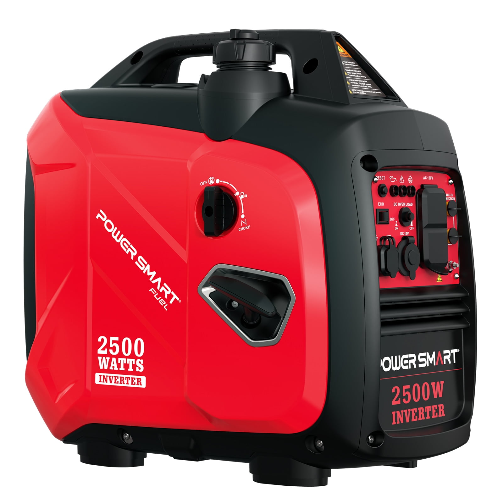 PowerSmart 2500W Portable Inverter Gas Generator, Super Quiet, Low Oil Shutdown, Ultra Lightweight Design
