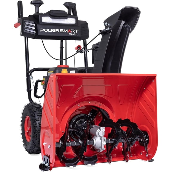 PowerSmart 26" 252cc Gas Powered Snow Blower, Self-Propelled, 120V, Electric Start, Adjustable Speed
