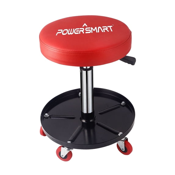 PowerSmart 300-pound Capacity Rolling Mechanic Stool Adjustable Height, Pneumatic with Wheels,PS1101