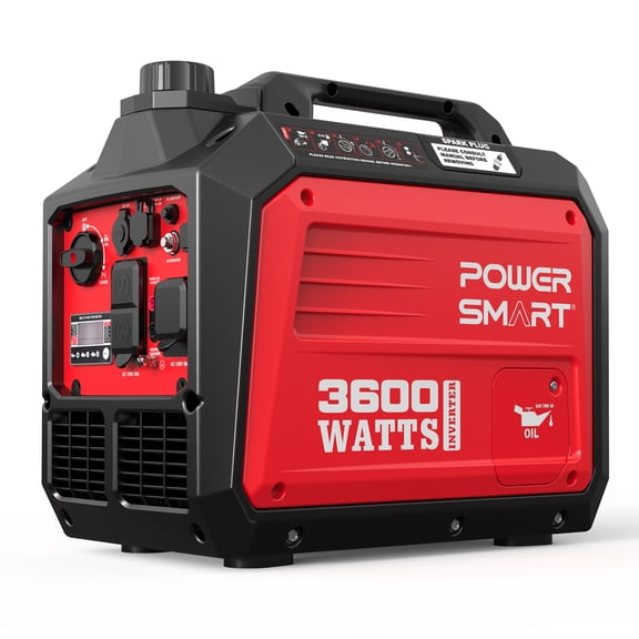 PowerSmart 3600W Portable Gas Generator USB Output Low Noise RV Ready for Camping & Home