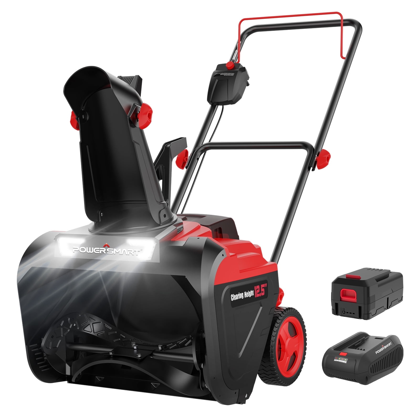 PowerSmart 40V 21'' Single Stage Cordless Snow Blower,Battery and Charger Included,LED,DB2421