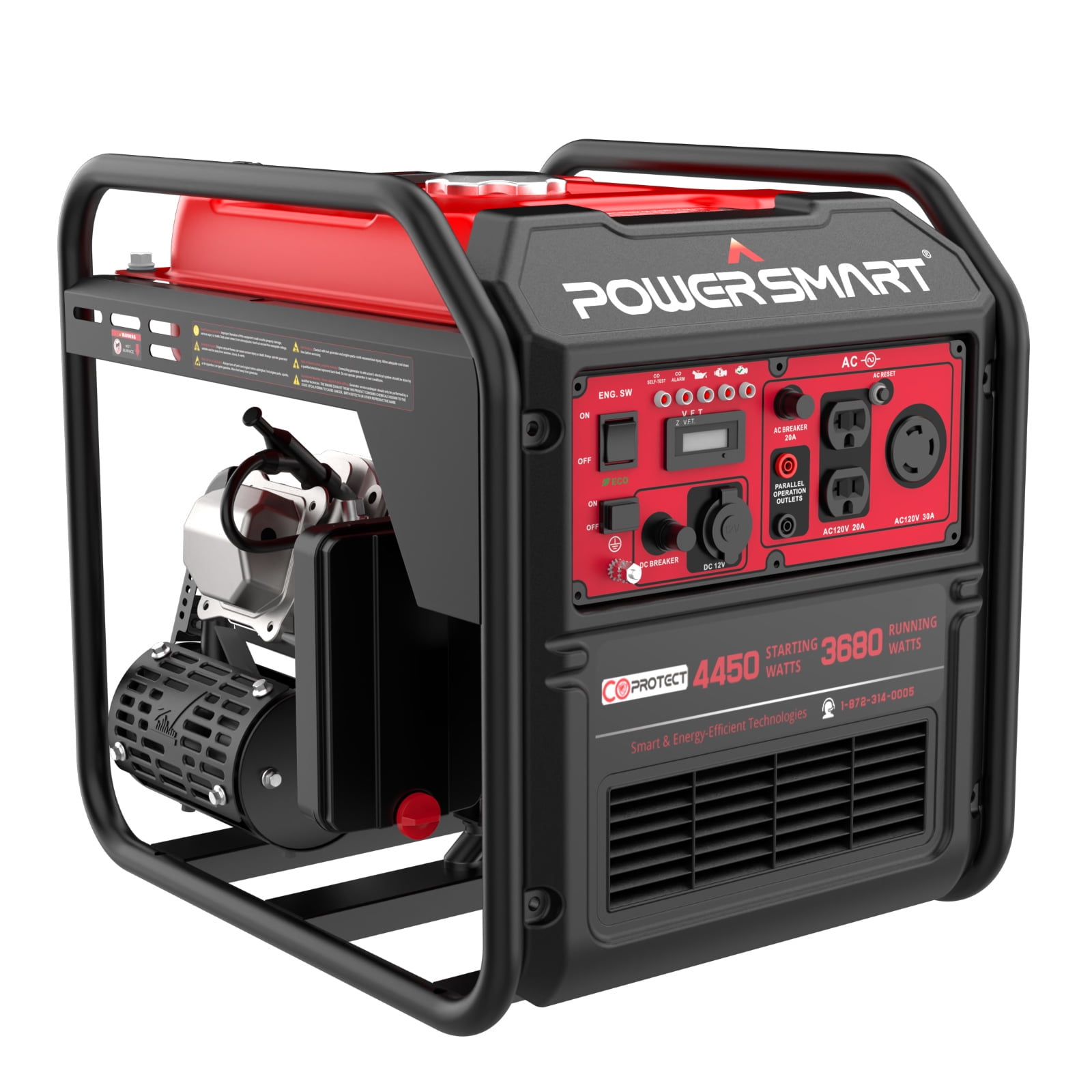 PowerSmart 4400Watt RV Ready Open Frame Inverter Generator,EPA