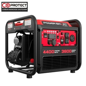 PowerSmart 4400W Inverter Generator, Gas Powered, CO Detect, Home Backup & Outdoor Use, 62 lbs, EPA Certified