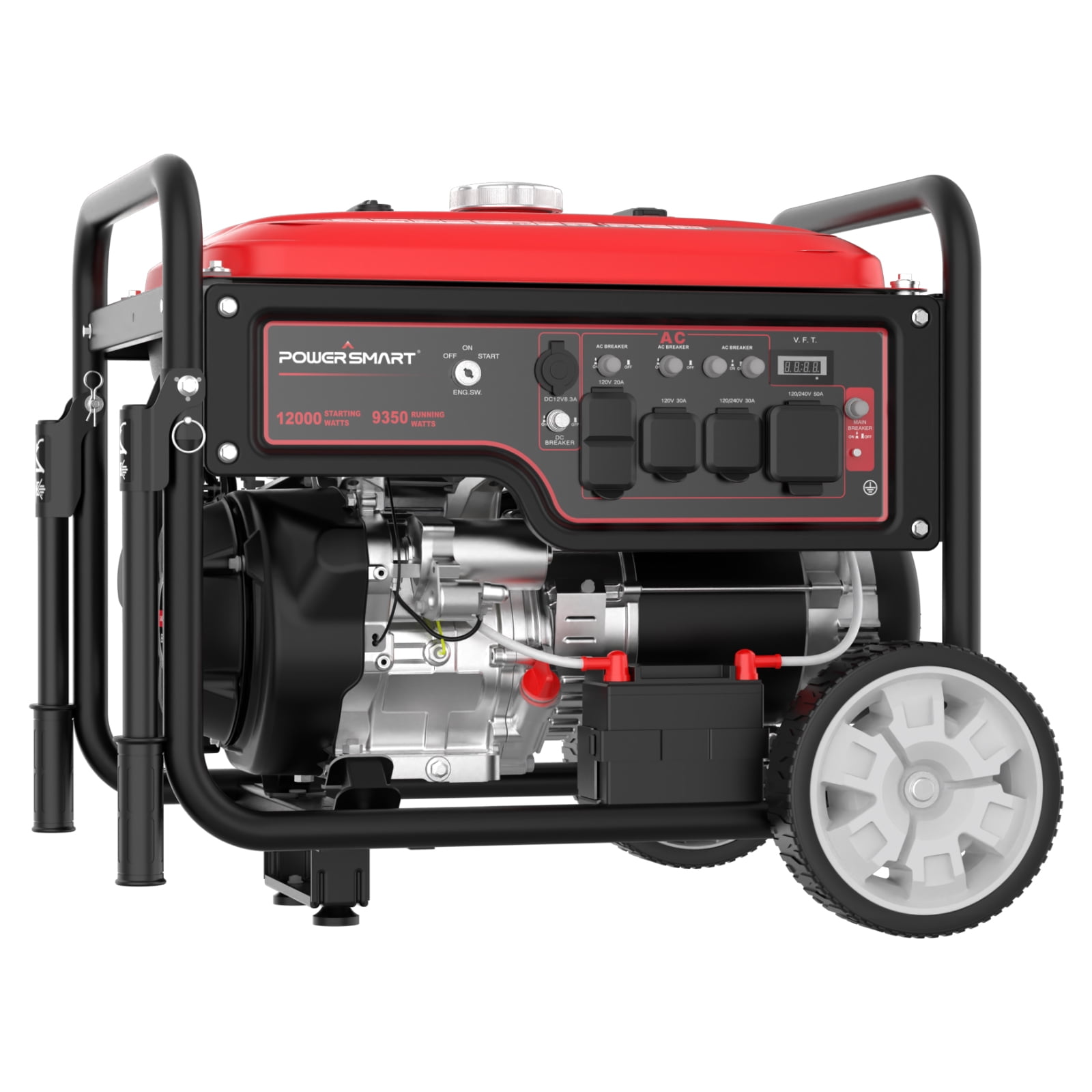 PowerSmart 459CC Gas Powered Portable Outdoor Generator, 12000 Peak Watt for Home Use,DB5095
