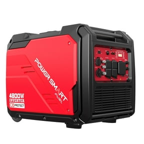 PowerSmart 4800W CO Detect with Manual Start Portable Wheel for Outdoor & Home Gas Inverter Generator