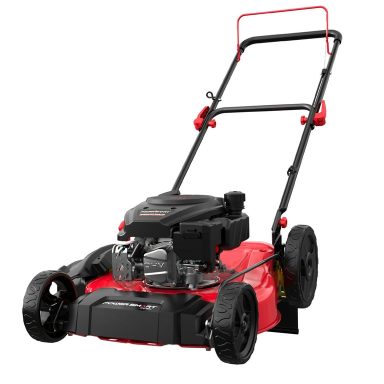 PowerSmart Gas Lawn Mower 21 inches 144cc 2 in 1 Walk Behind Side Discharge Push Lawn Mower