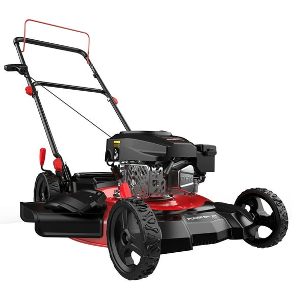 PowerSmart Gas Lawn Mower, 21 inches 144cc 2-in-1 Walk-Behind, Side Discharge Push Lawn Mower