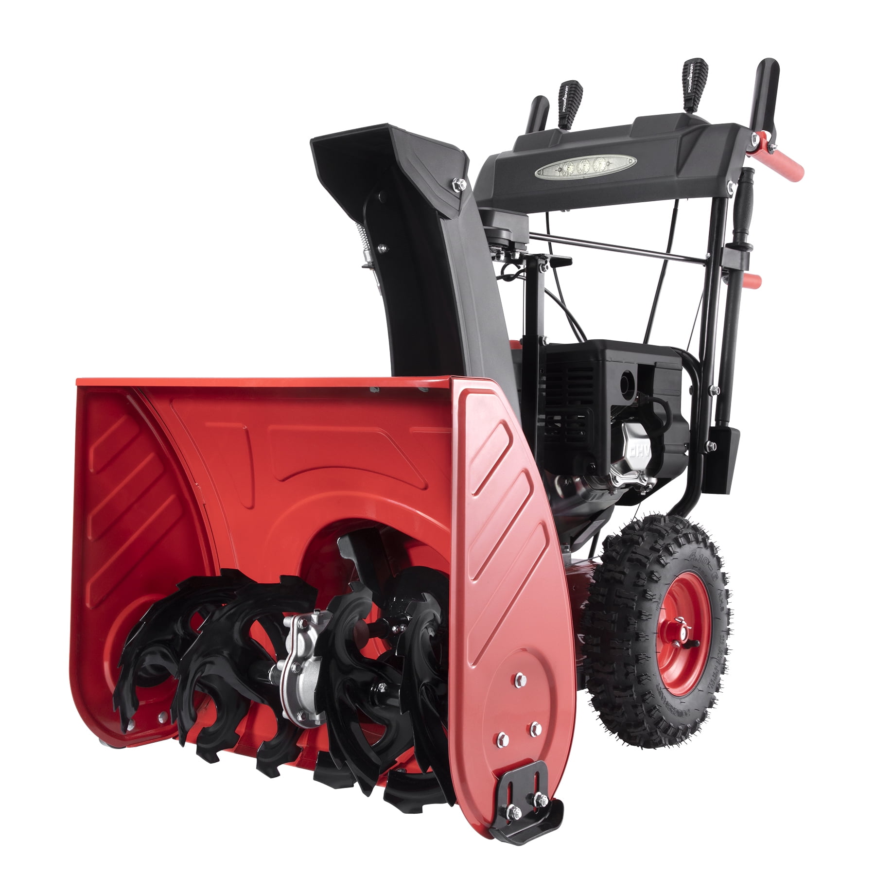 PowerSmart DB7109A 24″ 6 Speed Gas Snow Blower with Two-Stage, Electric Start, LED Headlight