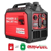 PowerSmart 3800/3300 Watt Dual Fuel Portable Inverter Generator Gas/Propane with CO Protect HB5040DC