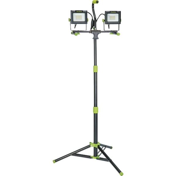 Powersmith 8000 Lumen LED Work Light PWLD080T - Metal Tripod Stand, Impact-Resistant Lens — Professional & DIY Use, Standard Battery Platform