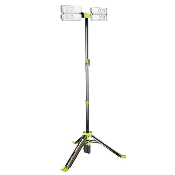 PowerSmith Voyager 8,000-Lumen LED 4-Light Tripod-Mounted Rechargeable Portable Work Light, PVLR8000APT