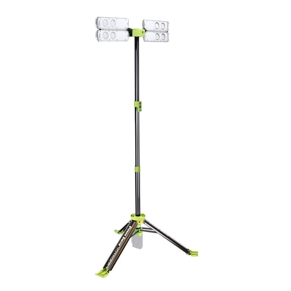 PowerSmith Voyager PVLR8000A-C 8000 Lumen 64W Rechargeable LED Work Light Console with Integrated Aluminum Tripod and Foldable Design (Power Options Sold Separately)
